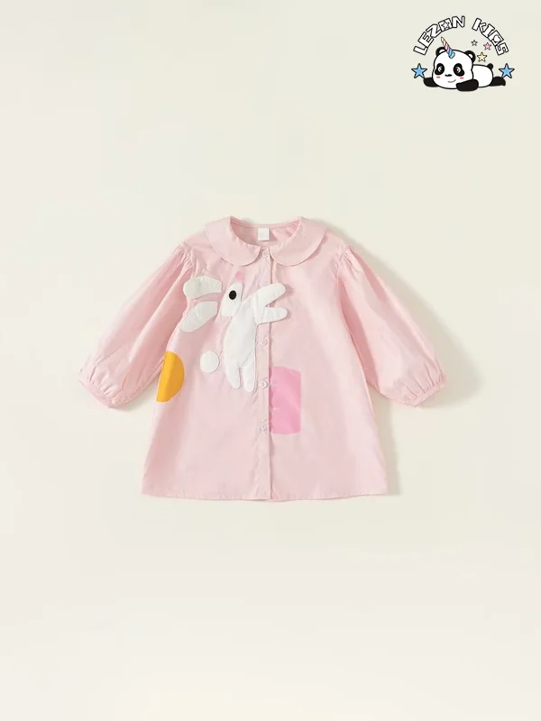 LEZONKIDS - Explosive New Product Sweet Latest Design Long Sleeve Frocks Rabbit Pattern Girls Dresses